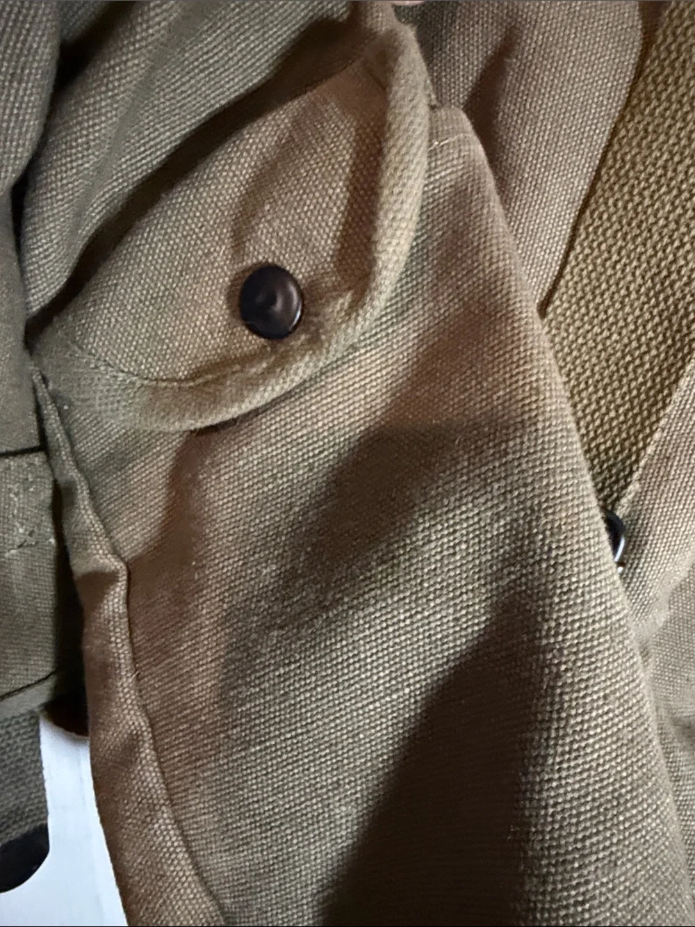 Vintage Military Backpack in Army Green